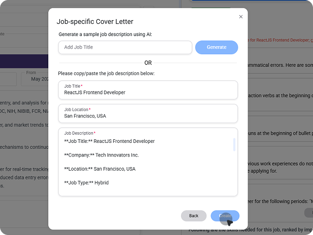 Cover Letter Generation