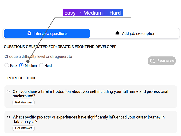 Progressive Difficulty Interview Practice